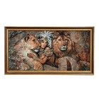 Гобеленовая картина "Египтянка со львами" 45*85 см - Фото 1