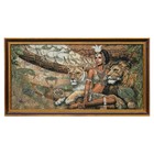 Гобеленовая картина "Танцовщица со львами" 45*85 см - Фото 1