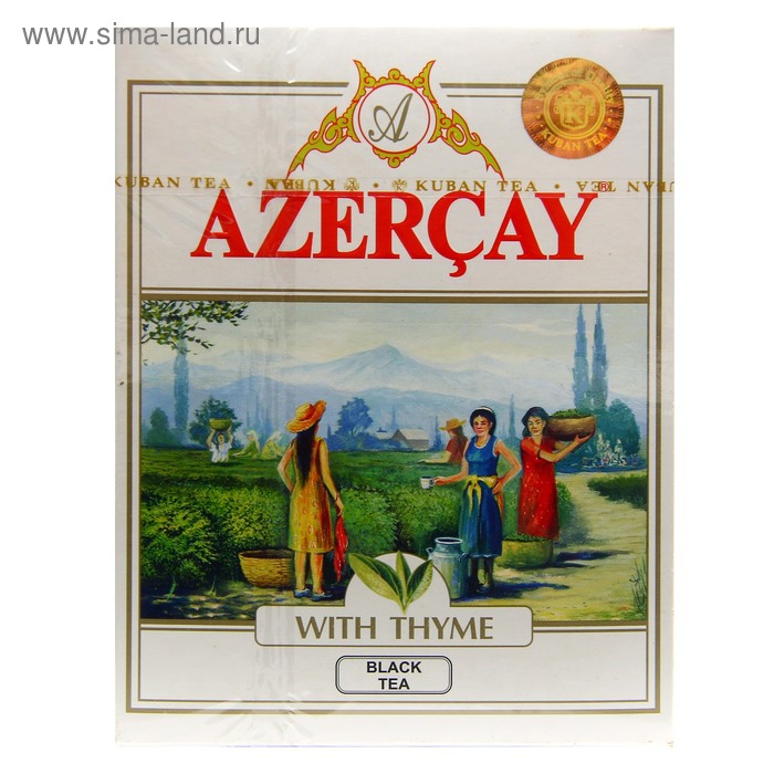 Чай чёрный «Азерчай», среднелистовой с чабрецом 100 г - Фото 1
