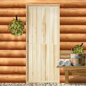 Дверь для бани и сауны 'Эконом', ЛИПА 170×80см Ош