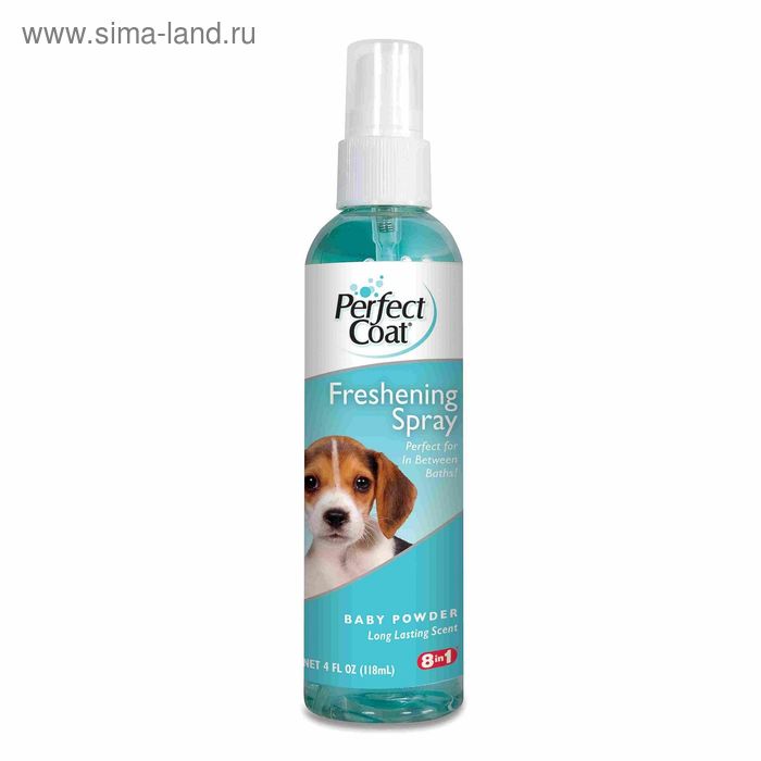 Спрей освежающий 8in1 PC Freshening Spray для собак, с ароматом детской присыпки, 118 мл - Фото 1