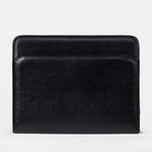 Папка деловая на молнии, наружный карман, цвет чёрный - фото 11356191