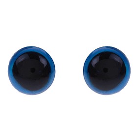 Глазки для кукол, винтовые с заглушками, полупрозрачные, набор 4 шт. 0,8 х 0,8 см, цвет голубой