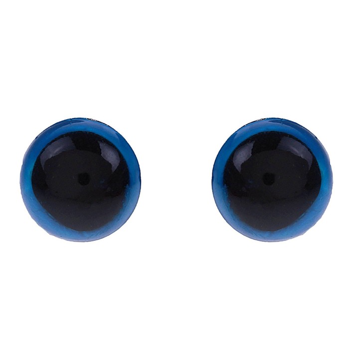 Глазки для кукол, винтовые с заглушками, полупрозрачные, набор 4 шт. 0,8 х 0,8 см, цвет голубой - Фото 1