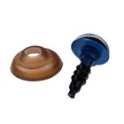 Глазки для кукол, винтовые с заглушками, полупрозрачные, набор 4 шт. 0.8×0.8 см, голубые - Фото 2