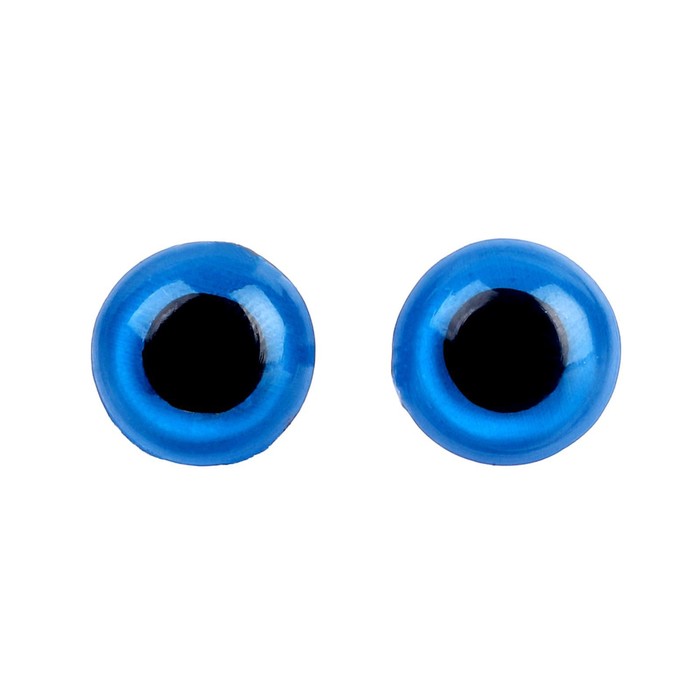 Глаза винтовые с заглушками, полупрозрачные, набор 4 шт, цвет голубой, размер 1 шт: 1×1 см - Фото 1