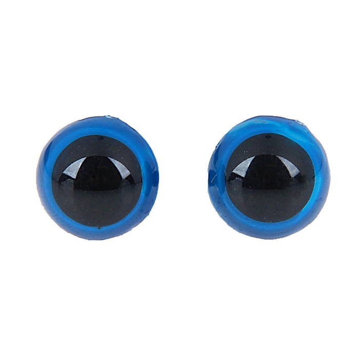 Глаза винтовые с заглушками, полупрозрачные, набор 4 шт, цвет голубой, размер 1 шт: 1,3×1,3 см - Фото 1