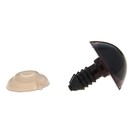 Глаза винтовые с заглушками, полупрозрачные, набор 4 шт., цвет коричневый, размер 1 шт.: 1.8×1.8 см - Фото 2