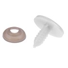 Глаза винтовые с заглушками, набор 4 шт., размер 1 шт.: 1.85×1.5 см - Фото 2