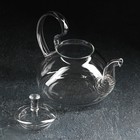 Чайник стеклянный заварочный с металлическим ситом «Элегия», 800 мл - Фото 2