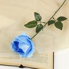 Цветы искусственные "Резная роза" 7*53 см, синяя - Фото 1