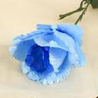 Цветы искусственные "Резная роза" 7*53 см, синяя - Фото 2