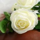 Цветы искусственные "Роза" три бутона, 8х80 см, белый - Фото 2
