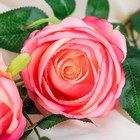 Цветы искусственные "Роза" три бутона, 8х80 см, персиковый - Фото 2