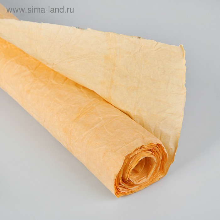 Бумага для декорирования "Де люкс", жатая, желтая, 0,7 х 5 м - Фото 1