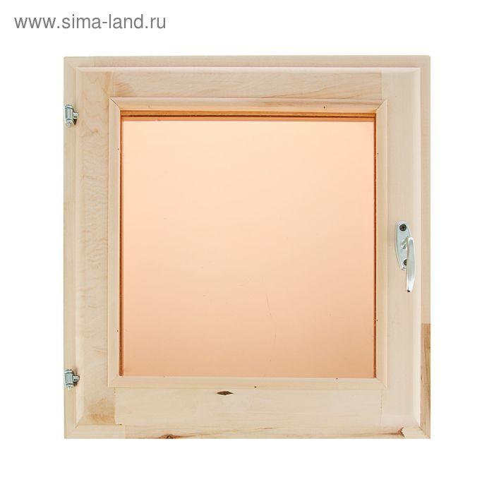 Окно, 80×80см, двойное стекло, тонированное, из липы - Фото 1
