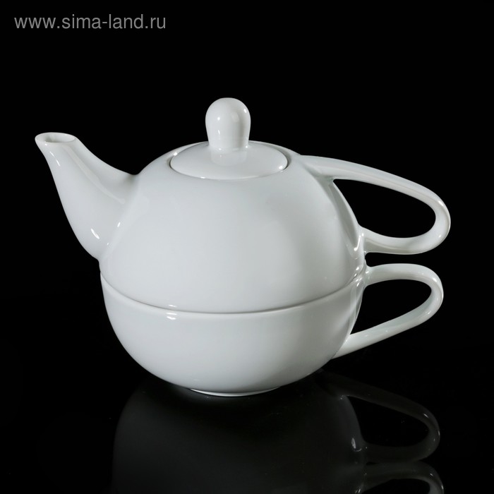 Набор чайный "Эгоист", 2 предмета: чайник 400 мл, чашка 300 мл - Фото 1