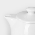 Набор для чая фарфоровый «Практик», 2 предмета: чайник 400 мл с подогревом - фото 4564243