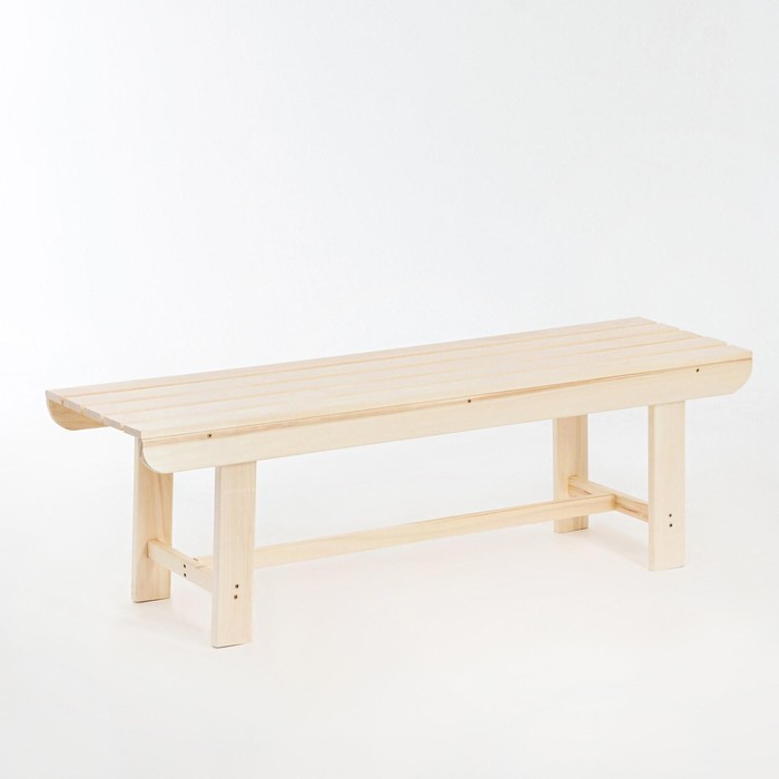 Лавка деревянная из наличника липы «Добропаровъ», 140×40×43.5 см, для бани, нагрузка до 160 кг - Фото 1