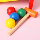 Стучалка "Горка" с 4 шариками, спуском и молоточком, шарик: 3 см - Фото 4