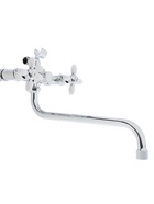 Смеситель для ванны Accoona A7182G, двухрычажный, белый/хром - Фото 4