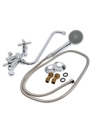 Смеситель для ванны Accoona A7182G, двухрычажный, белый/хром - Фото 8