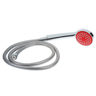 Смеситель для ванны Accoona A7182N, двухрычажный, красный/хром - Фото 4