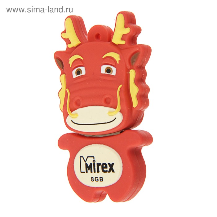 Флешка Mirex DRAGON RED, 8 Гб, USB2.0, "красный дракон", чт до 25 Мб/с, зап до 15 Мб/с - Фото 1