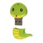 Флешка Mirex SNAKE GREEN, 8 Гб, USB2.0, "змейка", чт до 25 Мб/с, зап до 15 Мб/с - Фото 2
