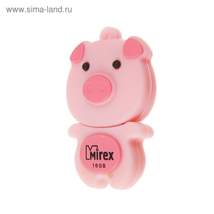 Флешка Mirex PIG PINK, 16 Гб, USB2.0, "свинка",  чт до 25 Мб/с, зап до 15 Мб/с - Фото 1