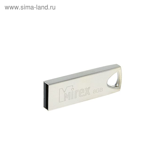 Флешка Mirex INTRO, 8 Гб, USB2.0, чт до 25 Мб/с, зап до 15 Мб/с, серебристая - Фото 1