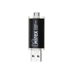 Флешка Mirex SMART BLACK, 16 Гб, USB2.0, USB/microUSB, чт до 25 Мб/с, зап до 15 Мб/с, черная - фото 8298924