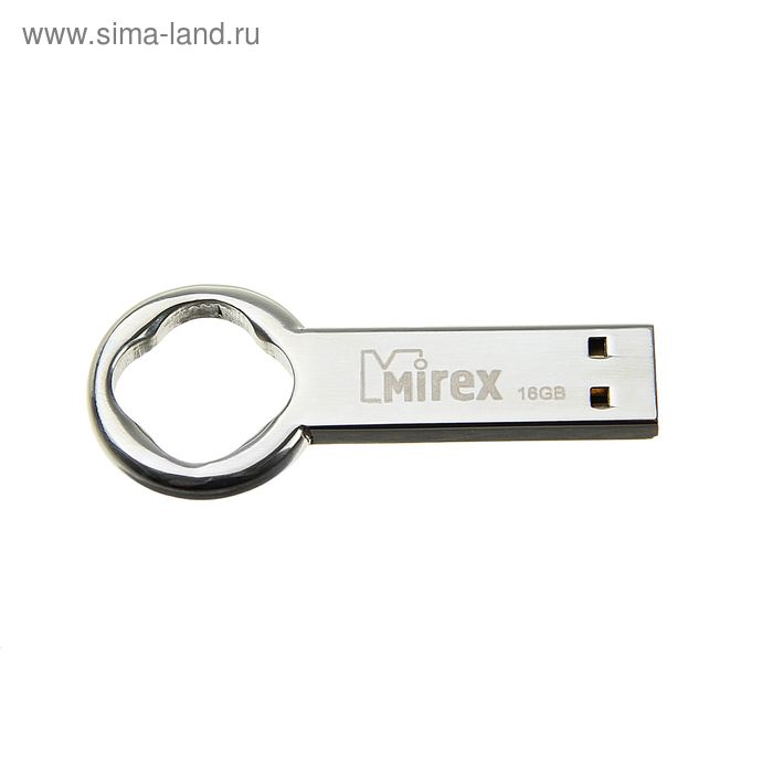 Флешка Mirex ROUND KEY, 16 Гб, USB2.0, "ключ", чт до 25 Мб/с, зап до 15 Мб/с - Фото 1