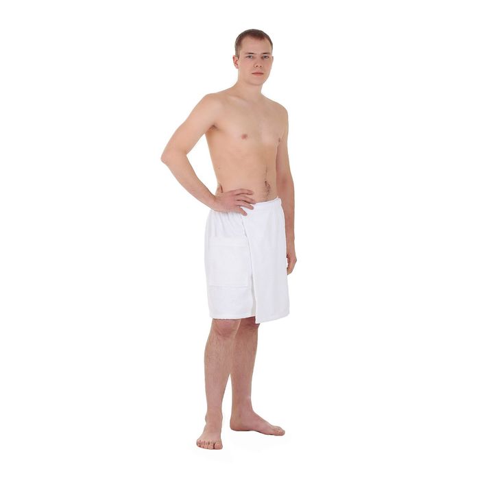 Мужской килт для сауны "Этель", размер 50х150 см, цвет белый - Фото 1