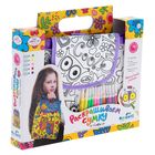 Сумка-рюкзак "Совы" для раскрашивания с внутренним карманом, с маркерами - Фото 1