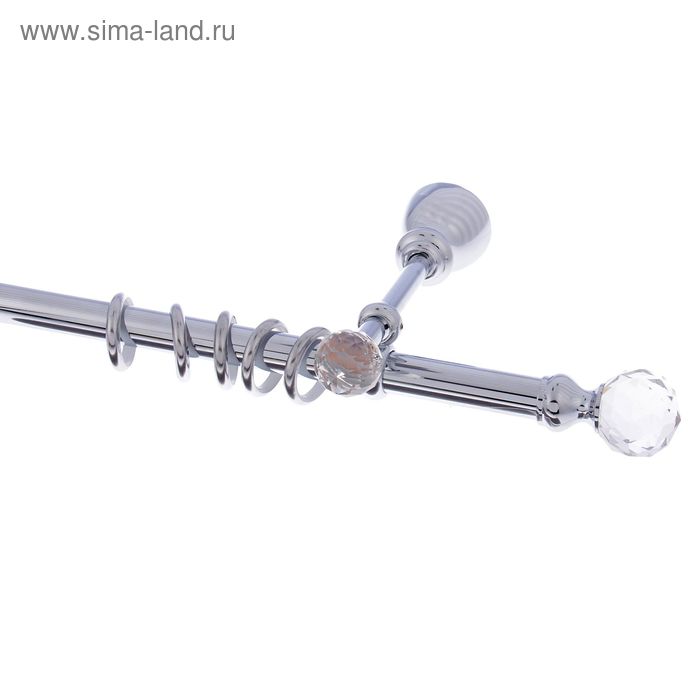 Карниз d=2 см, длина 180 см, цвет серебро - Фото 1