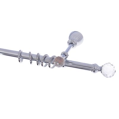 Карниз «Бета-Кристалл», ширина 340 см, d=2 см, цвет серебро