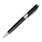 Ручка подарочная, шариковая "Бизнес" в пластиковом футляре, поворотная, чёрная с серебристыми вставками - фото 22681371