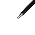 Ручка подарочная, шариковая "Бизнес" в пластиковом футляре, поворотная, чёрная с серебристыми вставками - фото 9967669