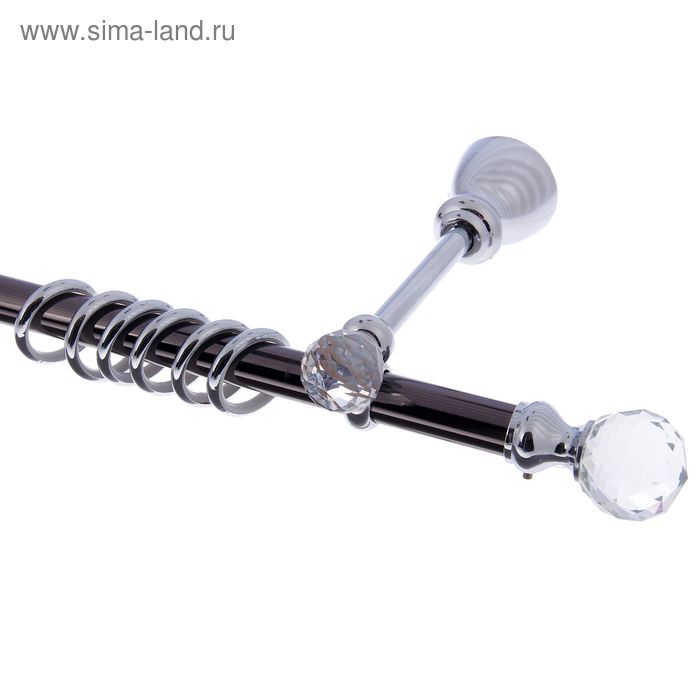 Карниз «Бета-Кристалл», ширина 180 см, d=2 см, цвет титан - Фото 1