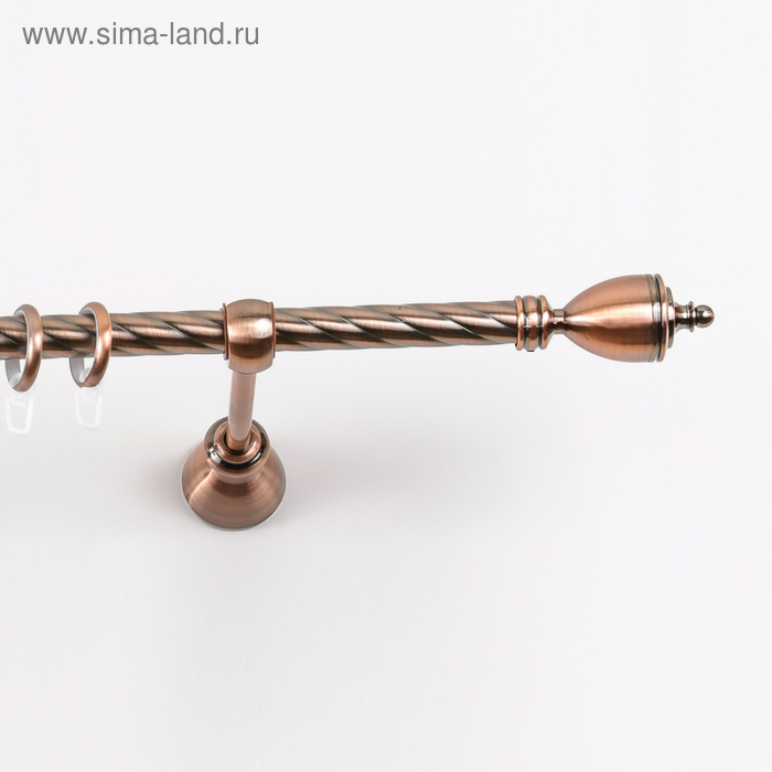 Карниз однорядный «Гамма», 240 см, d=2 см, цвет медь - Фото 1