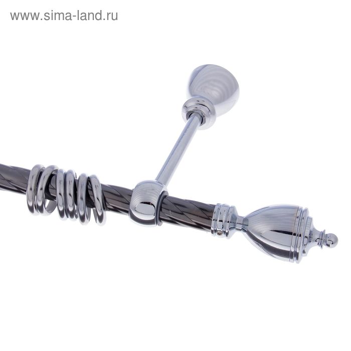 Карниз «Гамма», ширина 180 см, d=2 см, цвет титан - Фото 1