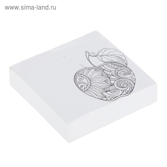 Блок бумаги для записей, антистресс, 8.5 х 8.5 см, 200 листов, «Яблоко», офсет, 70 г/м2 - Фото 1