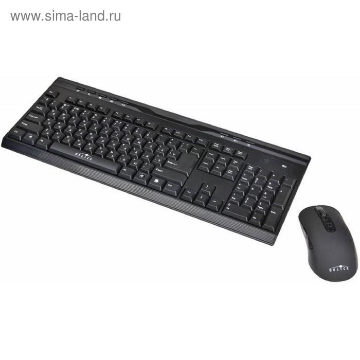 Комплект клавиатура и мышь Oklick 280M, беспроводной, мембранный, 1600 dpi, USB, черный - Фото 1