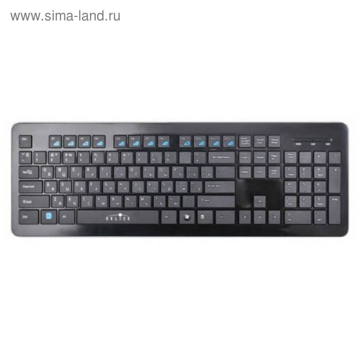 Клавиатура Oklick 540S, проводная, мембранная, 104 клавиши, USB,  черно-серебристая - Фото 1