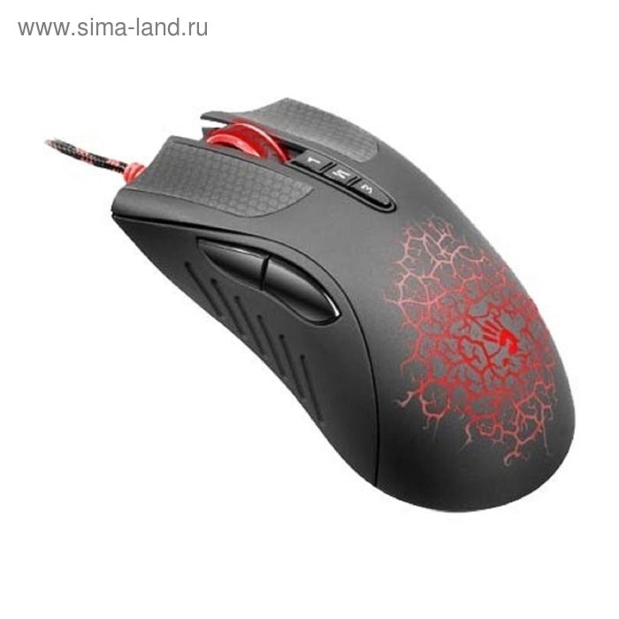 Мышь A4 Bloody AL90 Blazing, игровая, проводная, лазерная, 8200 dpi, USB2.0, черная - Фото 1