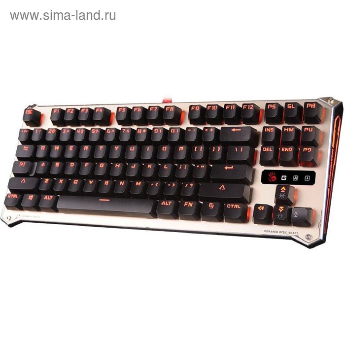 Клавиатура A4Tech Bloody B830, игровая, проводная, механическая, USB, золотисто-черная - Фото 1