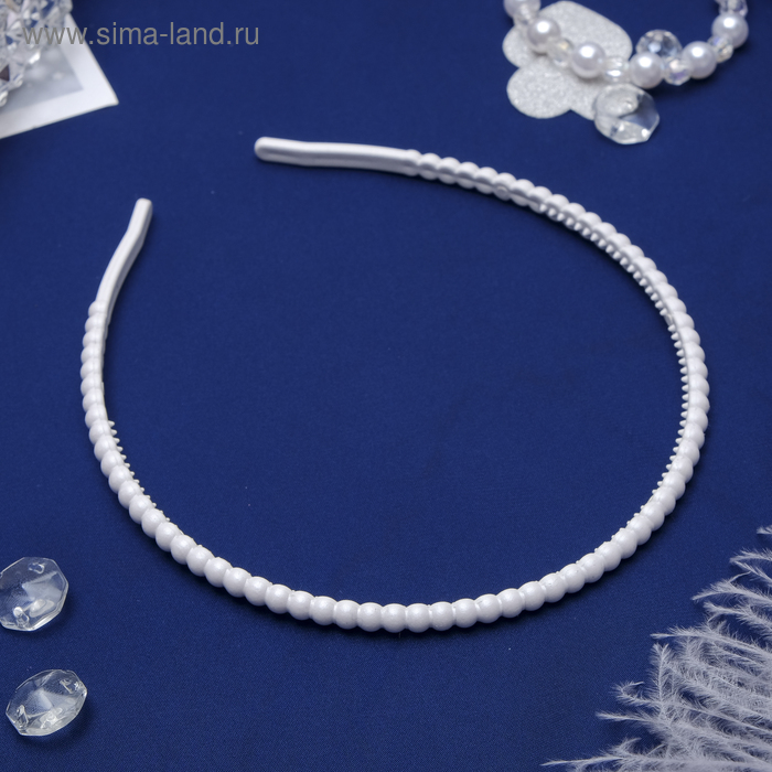 Ободок для волос «Сюрприз», 0.5 см, белый - Фото 1