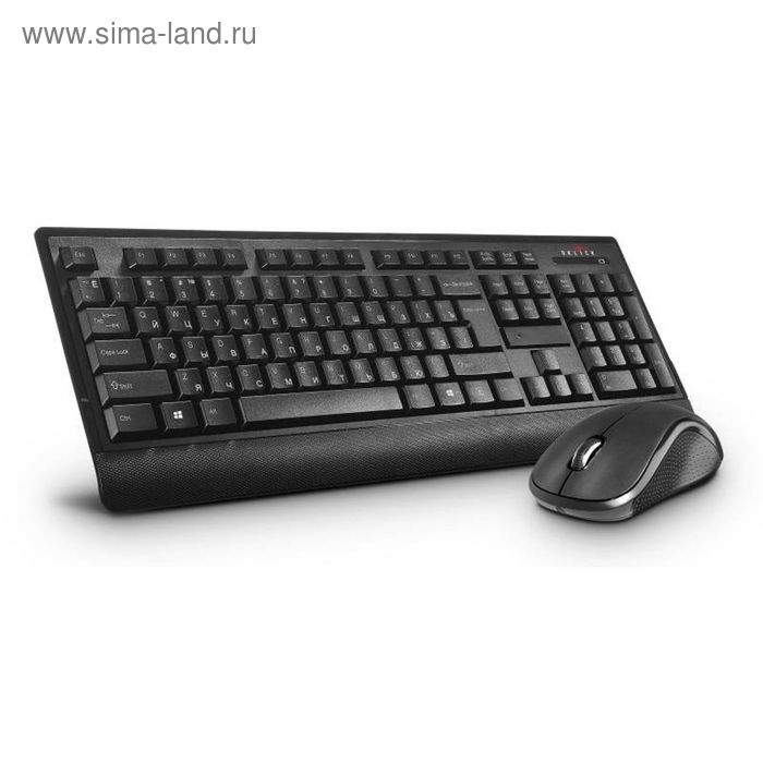 Комплект клавиатура и мышь Oklick 260M, беспроводной, мембранный, 1000 dpi, USB, черный - Фото 1