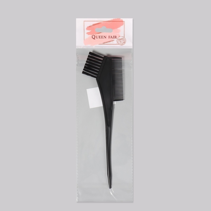 Расчёска для окрашивания, 20 × 6 см, цвет чёрный - фото 1892064639